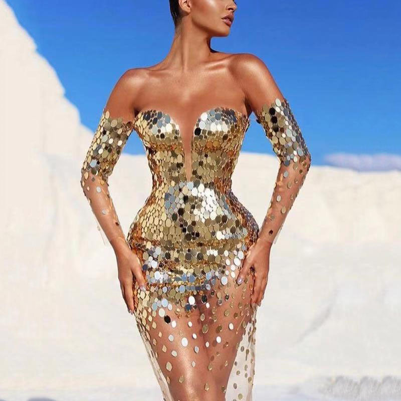 Robe Femme Longue Chic pour Soirée Élégante 1