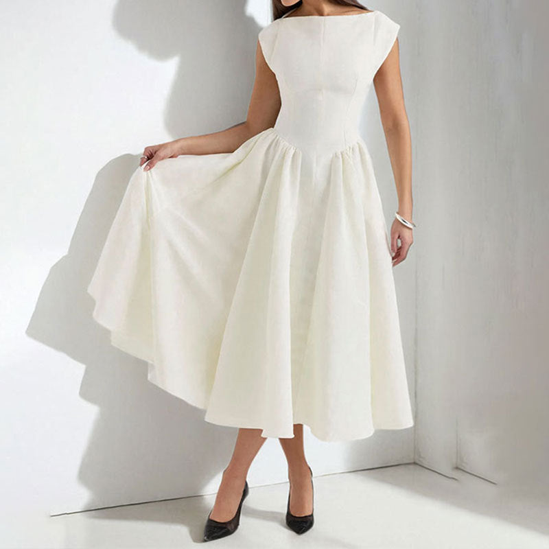 Robe Femme Midi Élégante Sans Manches 1