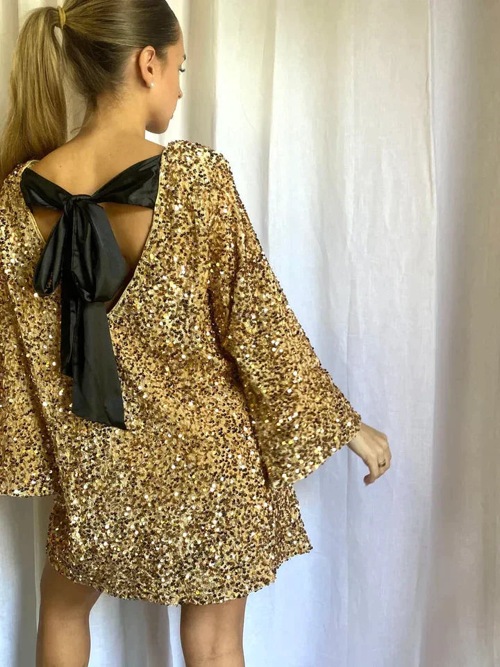 Robe Femme Midi Pailletée Glamour pour Soirée 3