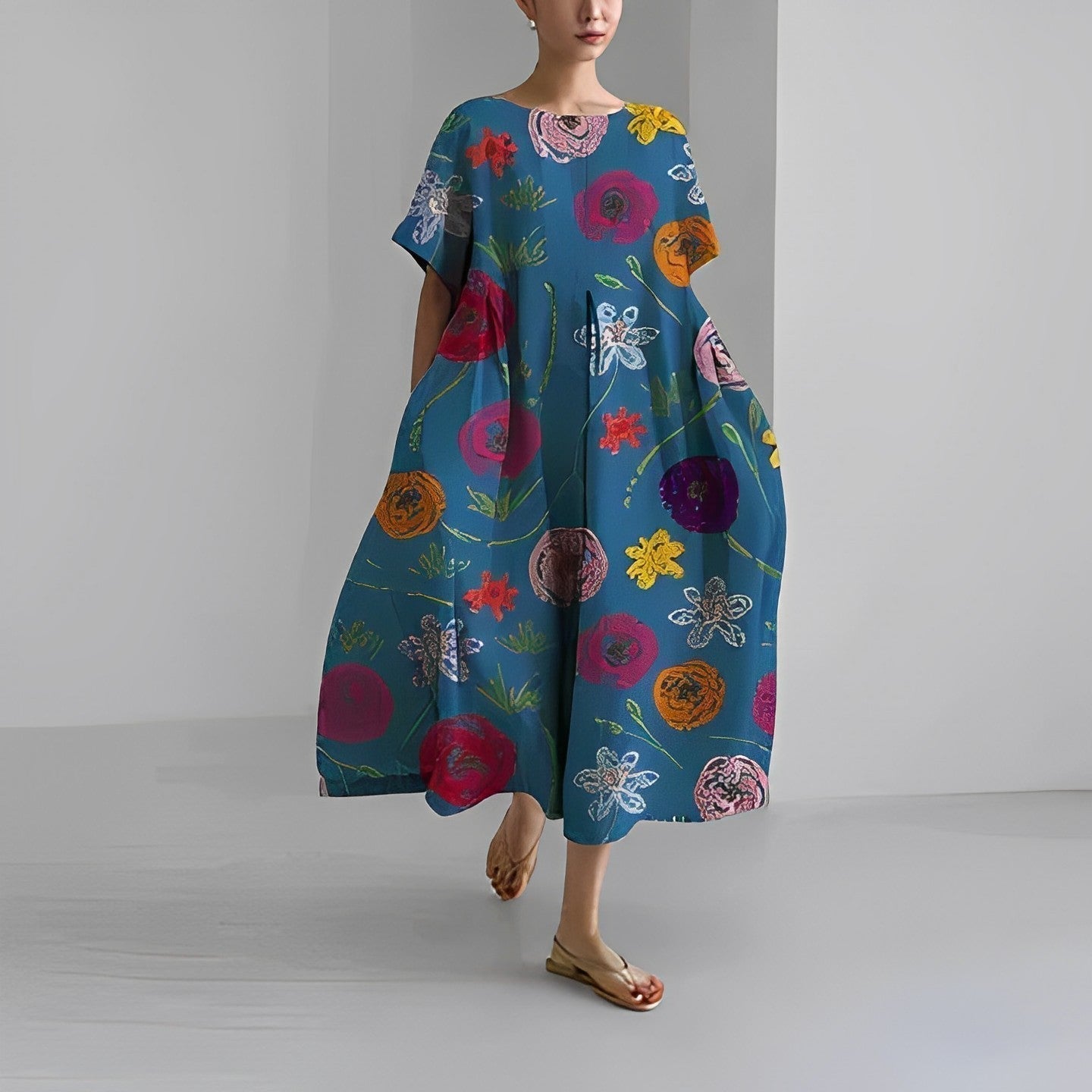 Robe Imprimée pour Femmes en Coton 6