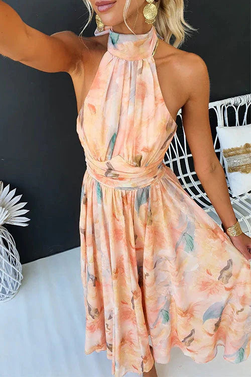 Robe Longue Femme Aquarelle Chic 3