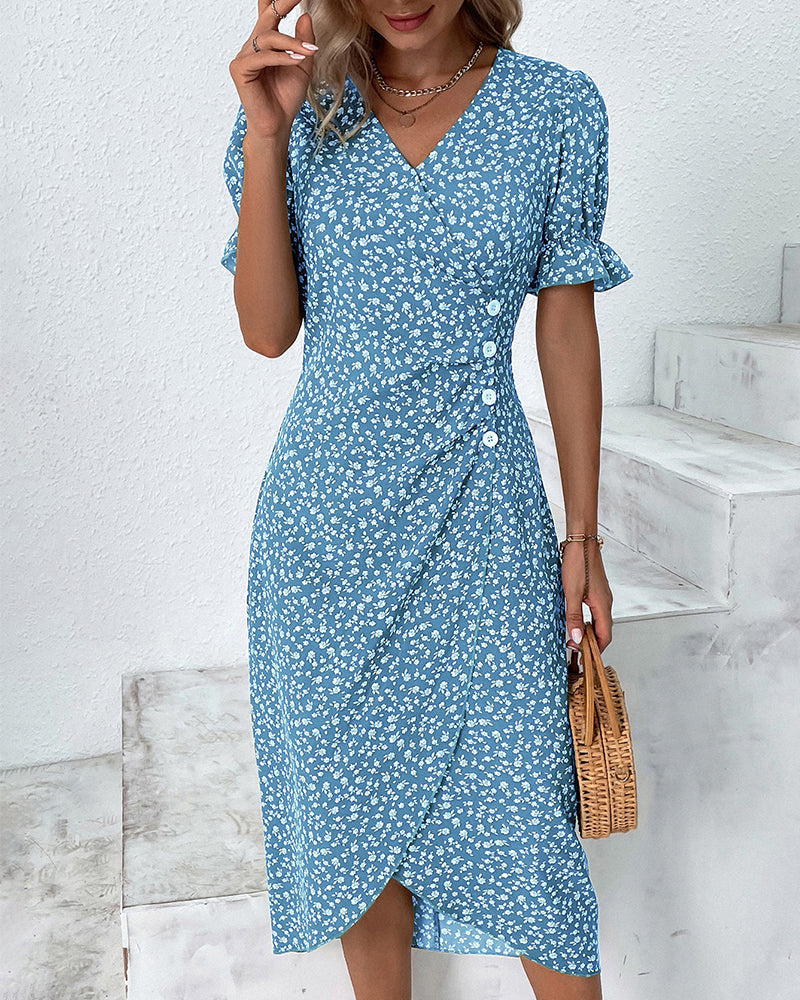 Robe Longue Femme Portefeuille Fleurie 10