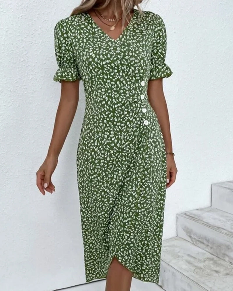 Robe Longue Femme Portefeuille Fleurie 1