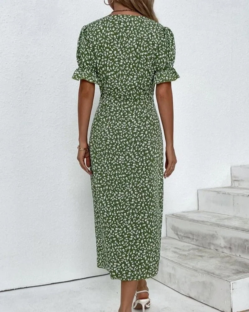 Robe Longue Femme Portefeuille Fleurie 2