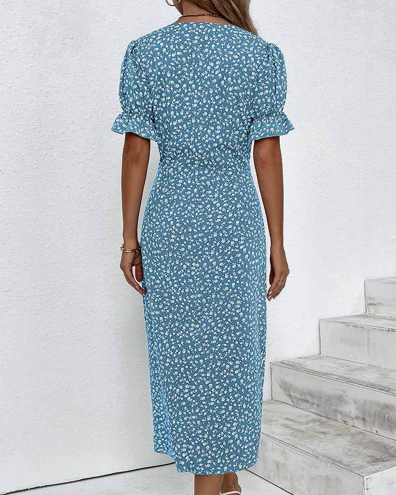 Robe Longue Femme Portefeuille Fleurie 5