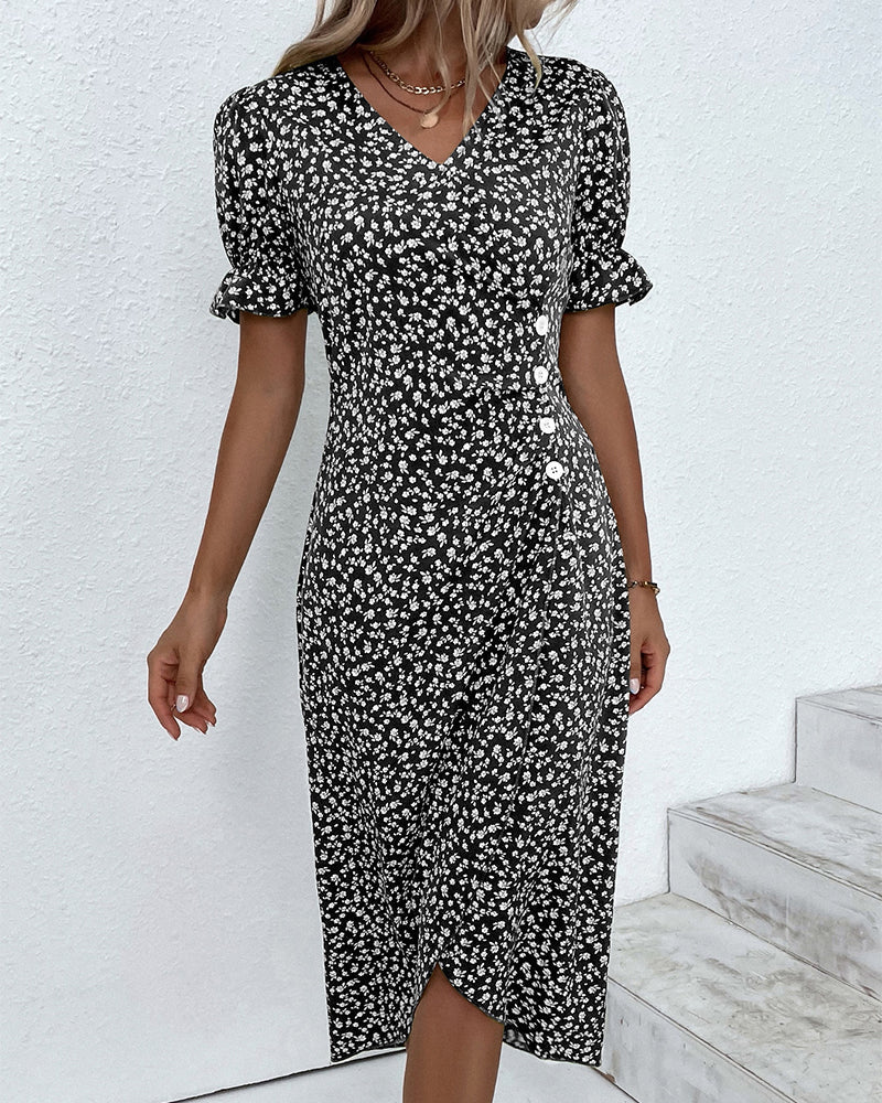 Robe Longue Femme Portefeuille Fleurie 6