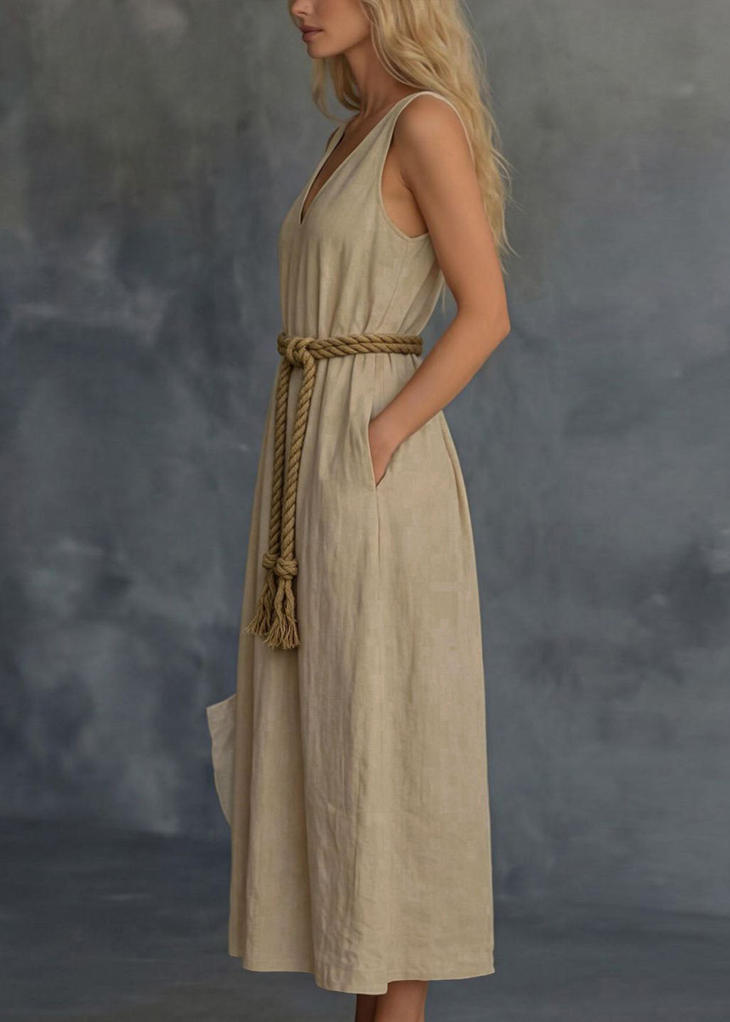 Robe Longue Femme Style Drapé 1