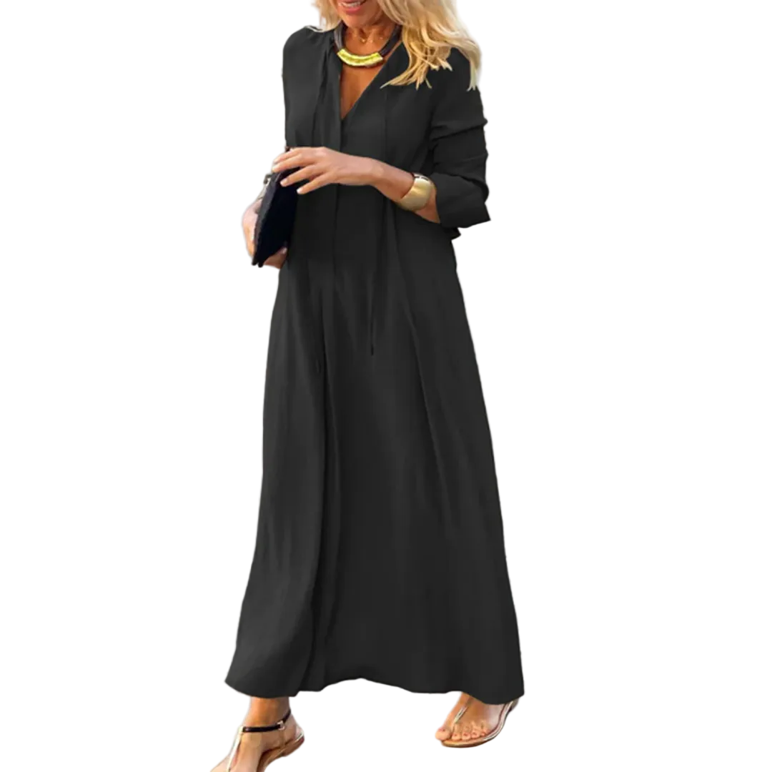 Robe Longue Femme avec Poches Chic 0