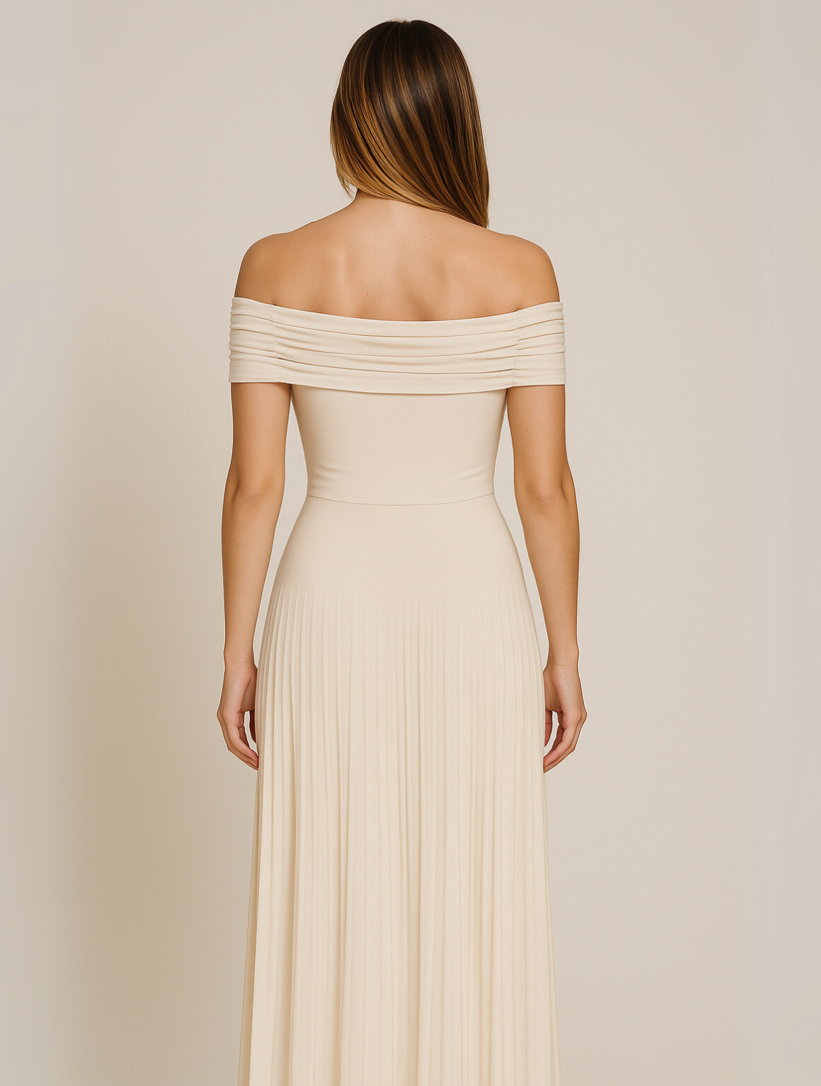 Robe Longue Plissée pour Femmes Invitées de Mariage 2