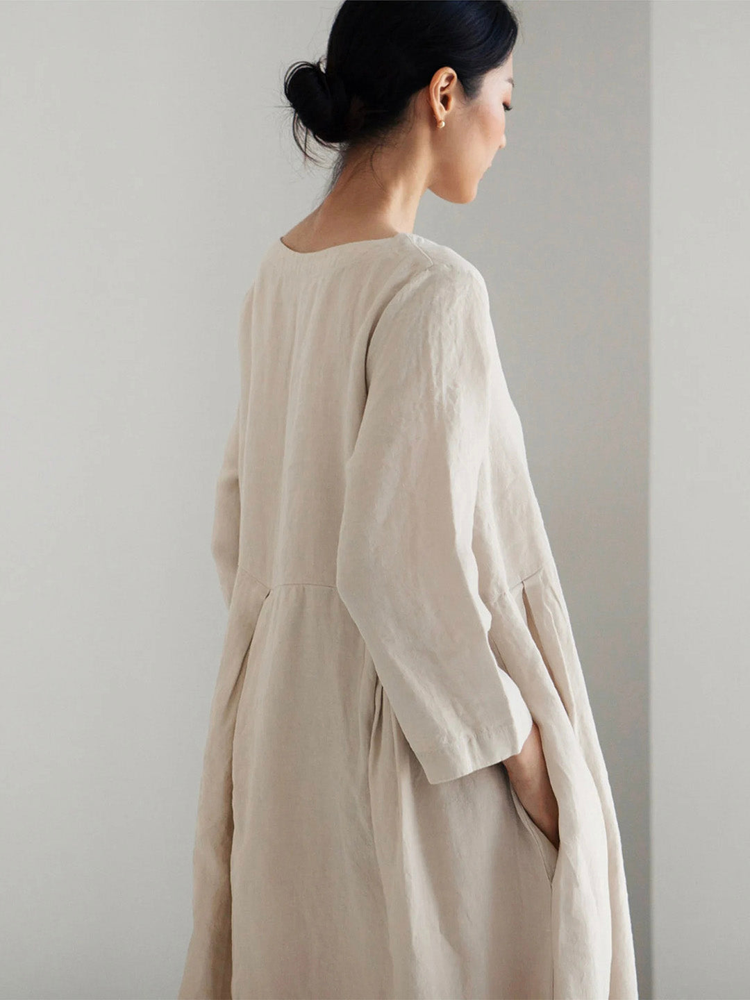 Robe Maxi Femme à Poches Latérales 5