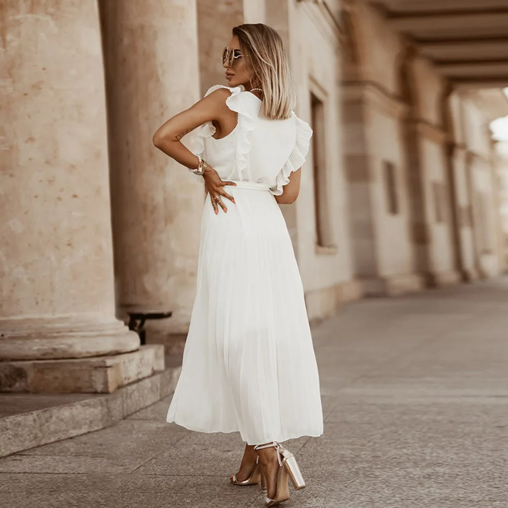 Robe Maxi à Volants pour Femmes Chic 3