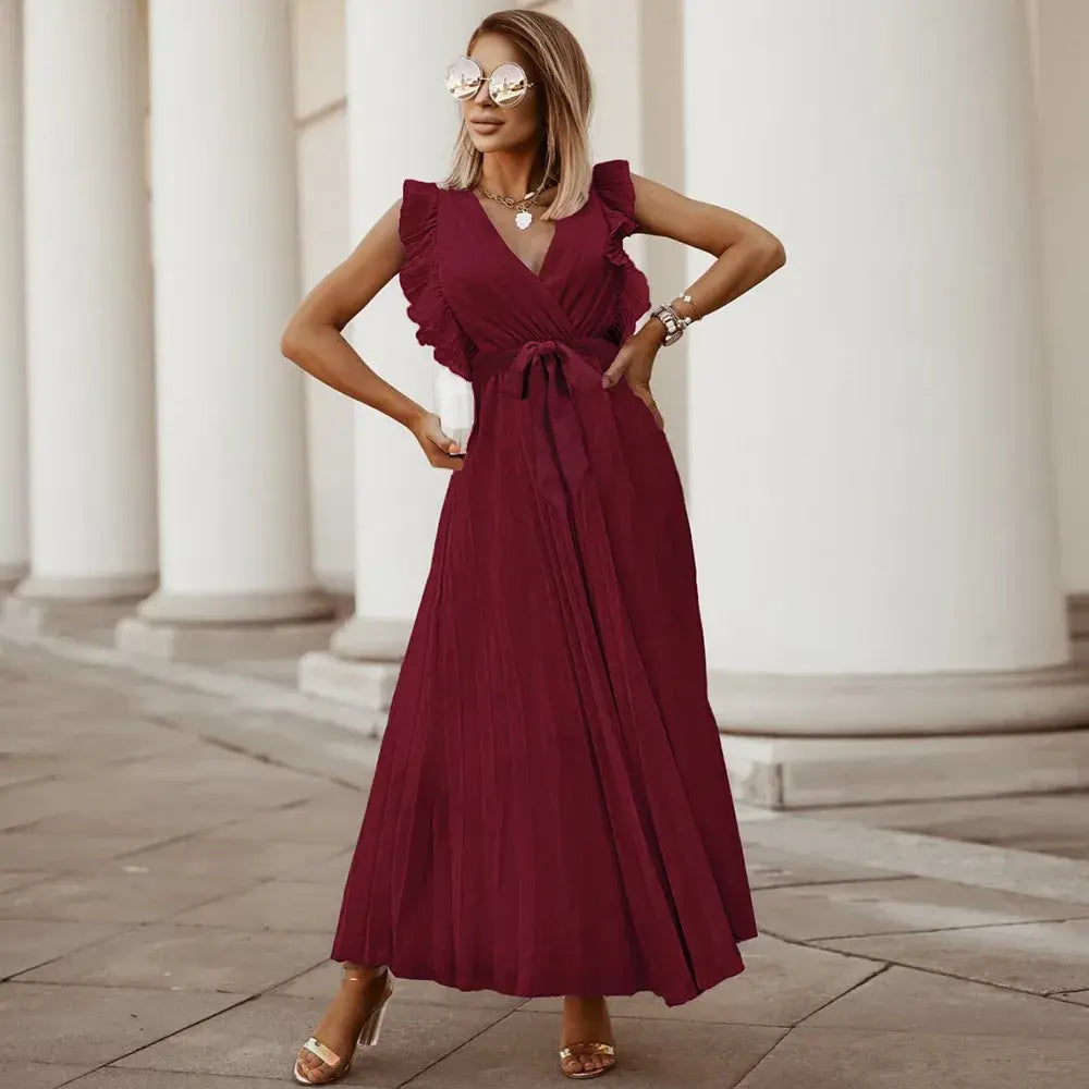Robe Maxi à Volants pour Femmes Chic 7