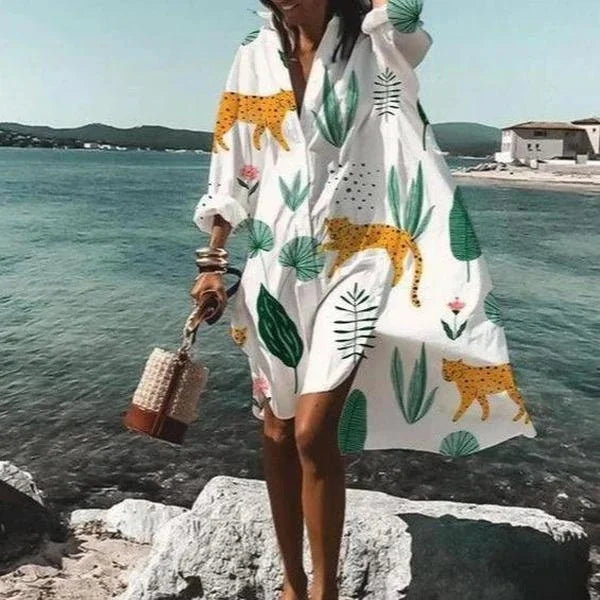 Robe Midi Décontractée pour Femme avec Col Polo 7