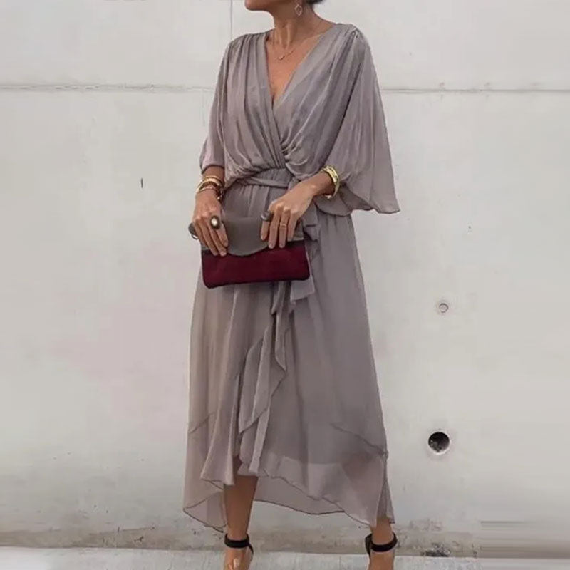 Robe Midi Femme Chic Nouée 6