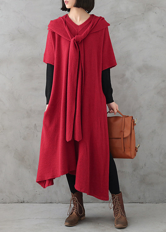 Robe Pull Femme Col en V Ample Moderne 3