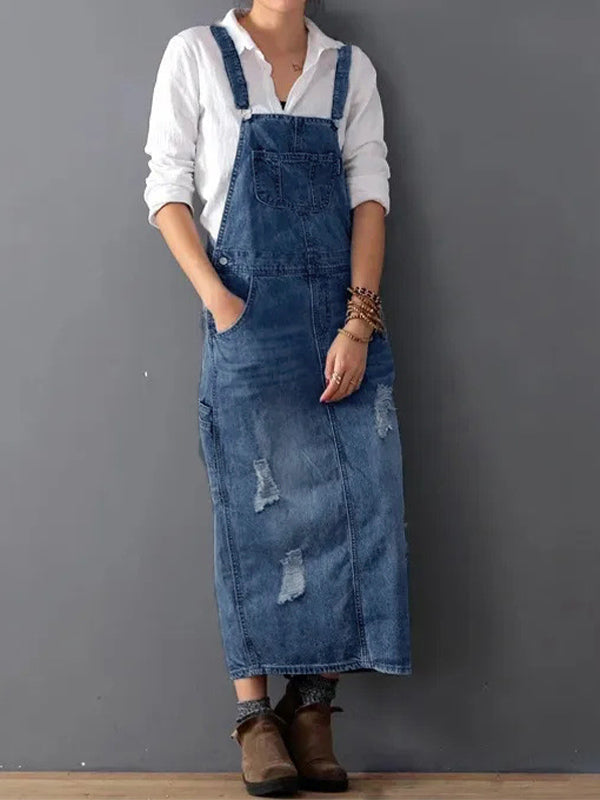 Robe Salopette Décontractée en Jean 8