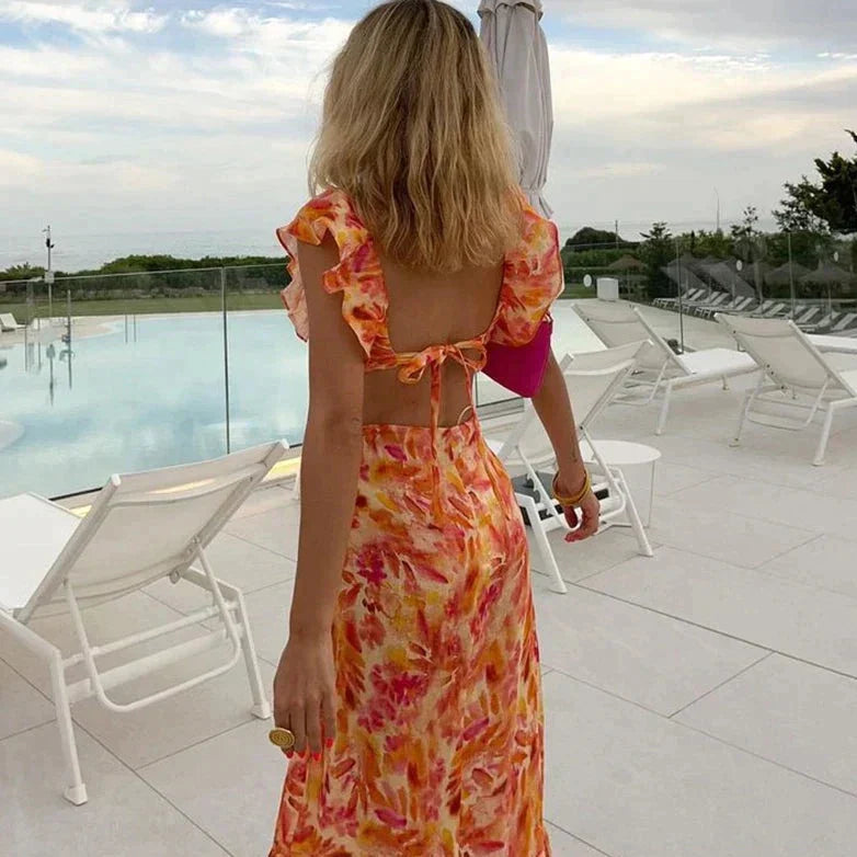 Robe à Volants Imprimée pour Femmes 1