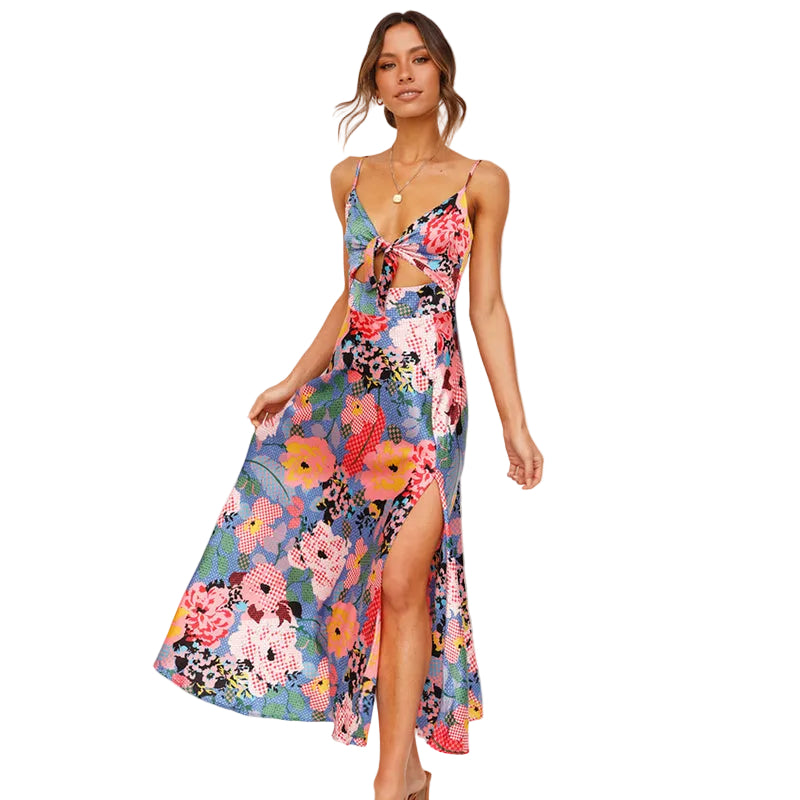 Robe d'été Femme Fleurie Chic Évasée 3