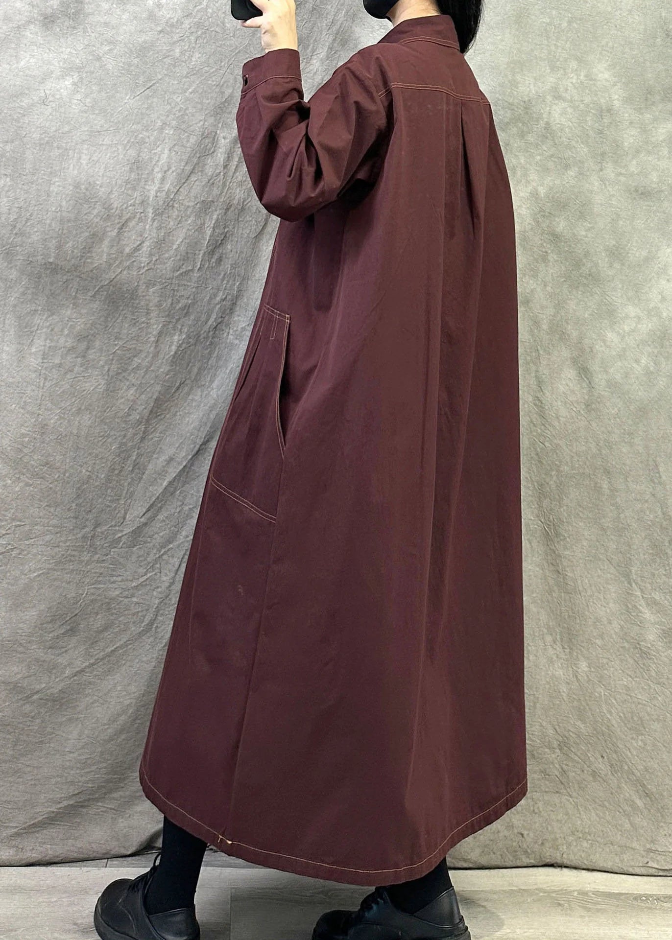 Robe maxi oversize femme style bohème automnale 3