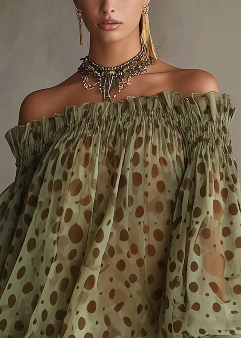 Robe mini pour femmes à col en V et patchwork à pois 3