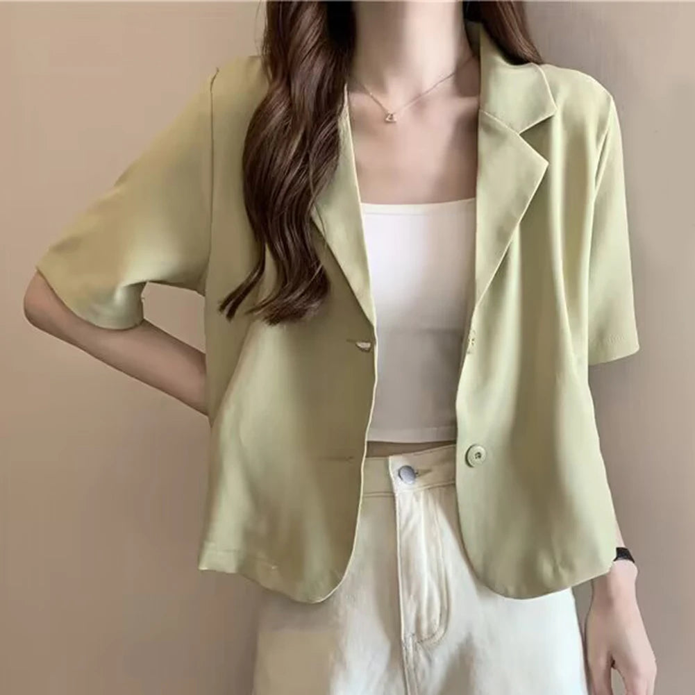 Blazer à manches courtes pour femmes