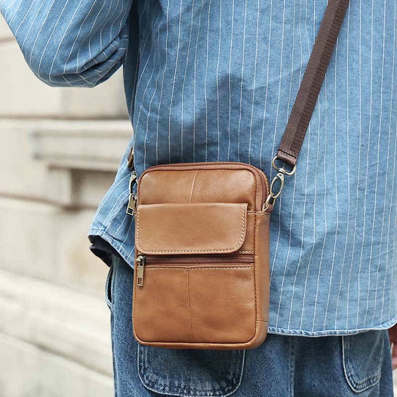 Sac Bandoulière Homme Compact Pratique avec Compartiments Multiples 0