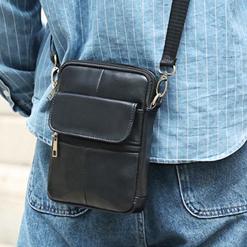 Sac Bandoulière Homme Compact Pratique avec Compartiments Multiples 1