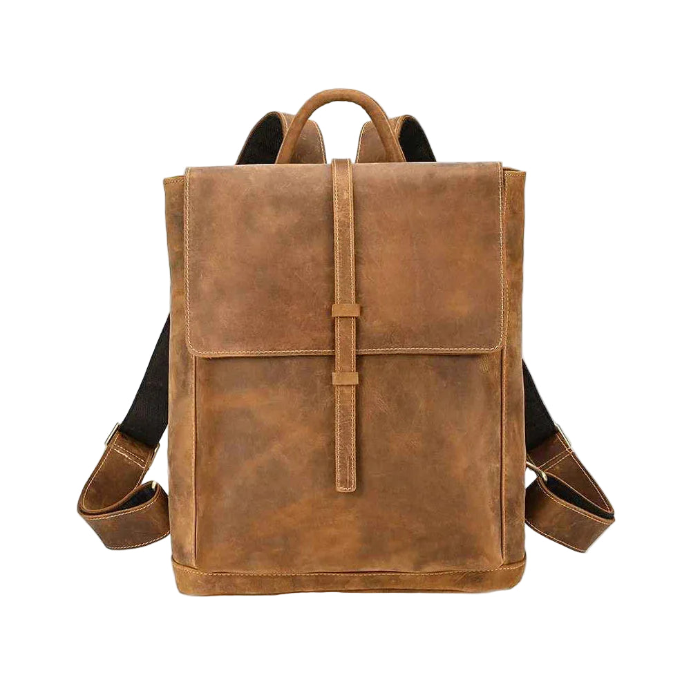 Sac à dos en cuir à rabat pour hommes 0