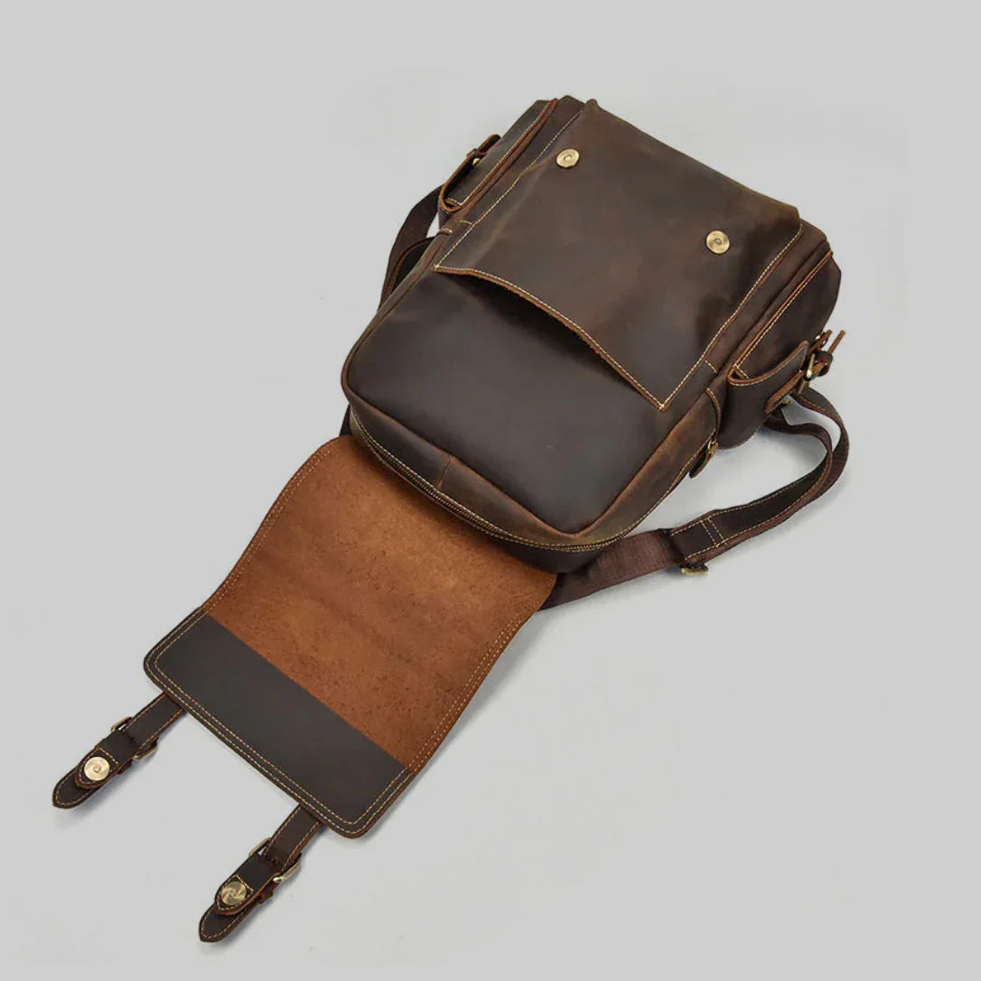 Sac à dos en cuir pour hommes classique 5