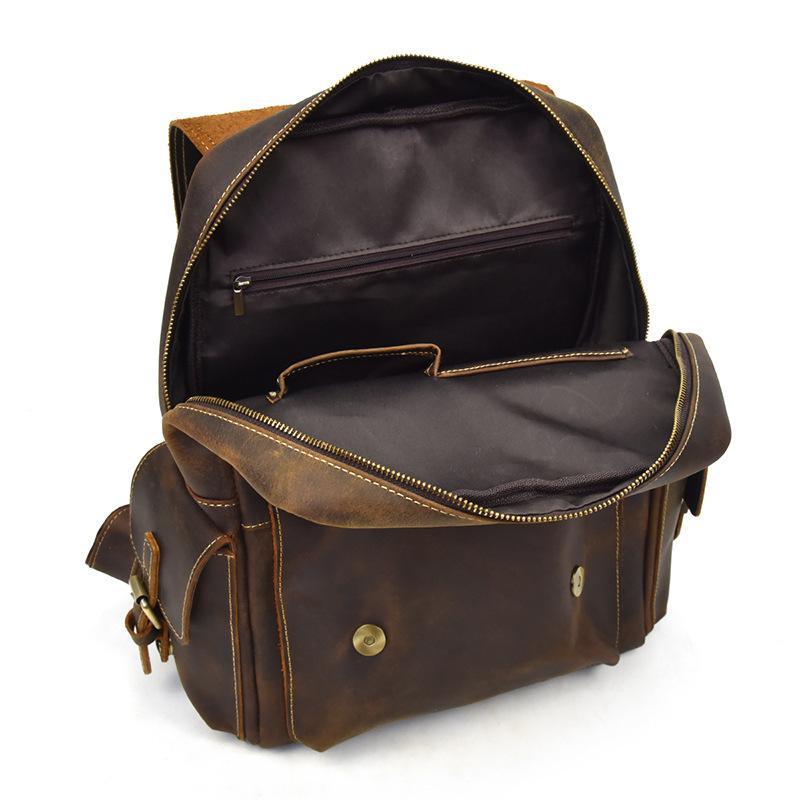 Sac à dos en cuir pour hommes classique 6