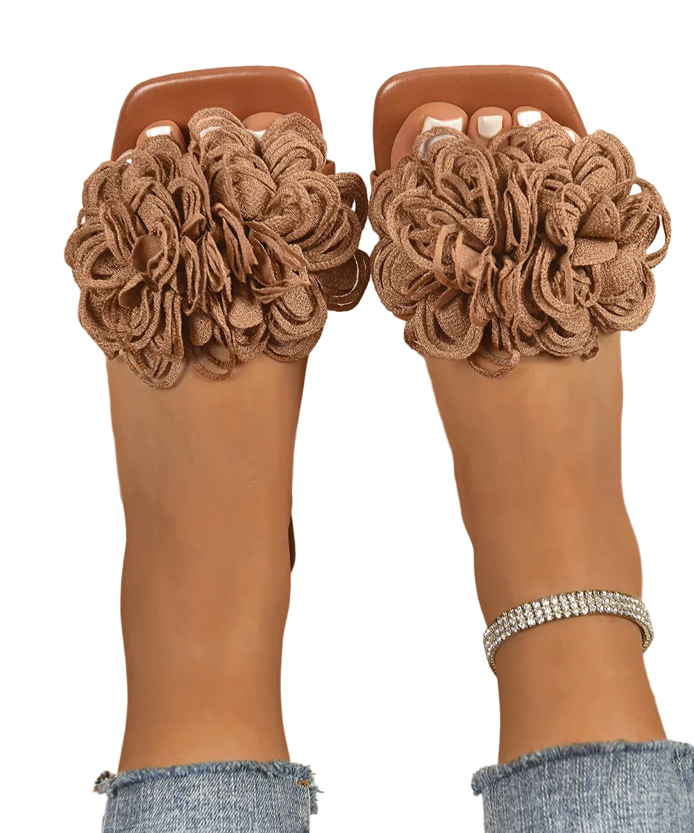 Sandales Femme à Bout Ouvert Floral 0