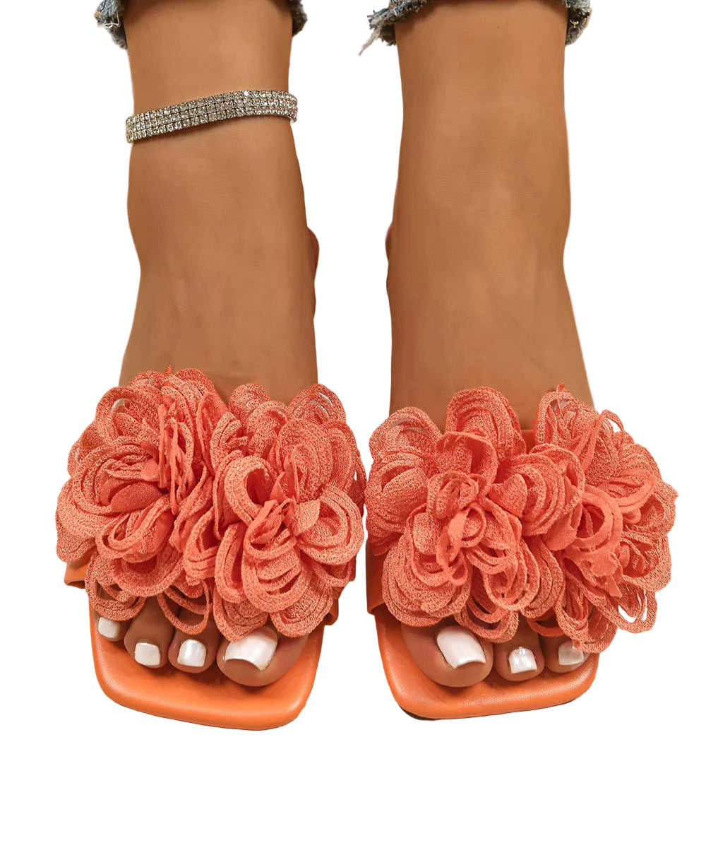 Sandales Femmes à Bout Ouvert Floral 1