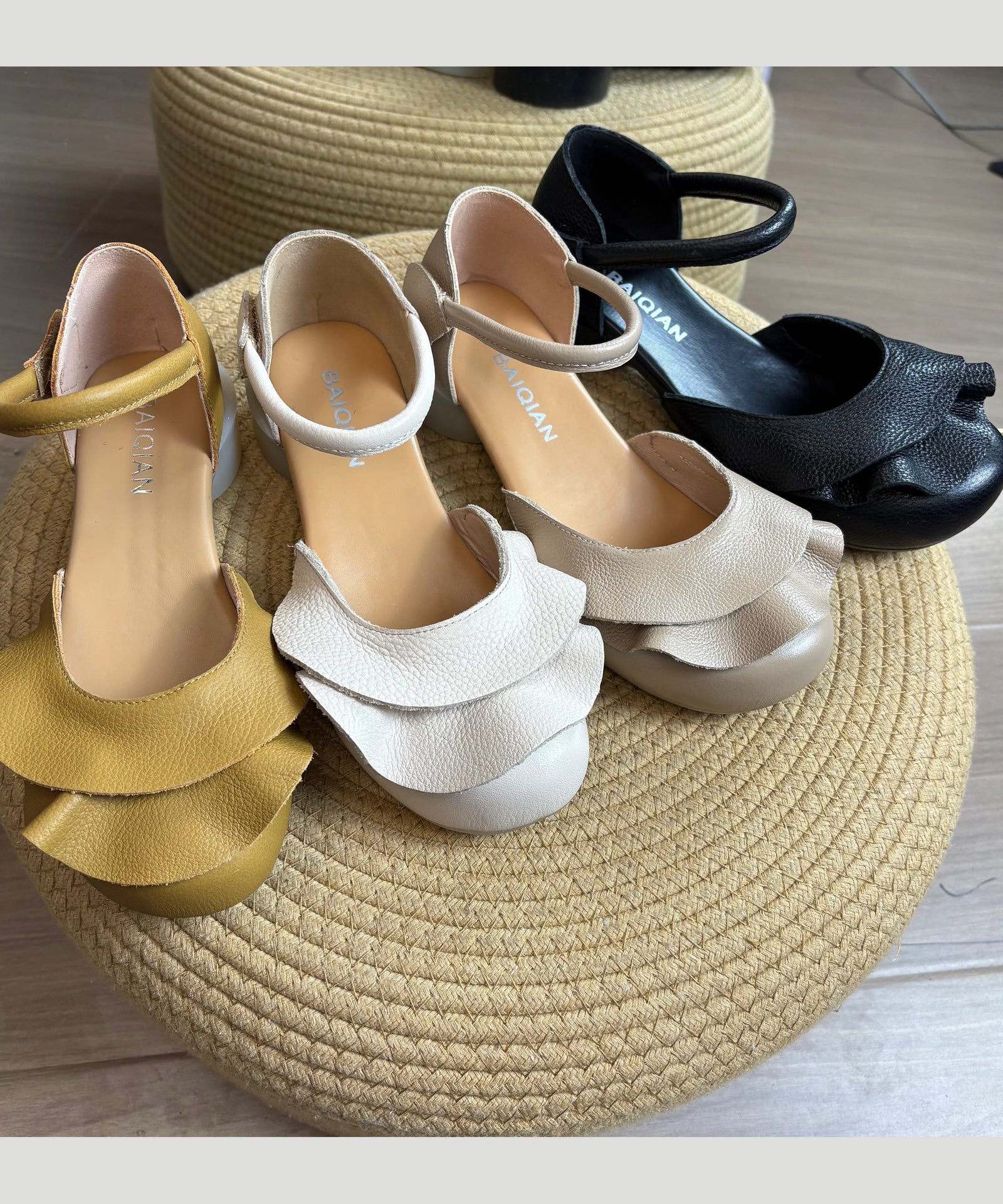 Sandales à Brides Épaisses pour Femme Style Compensé 4
