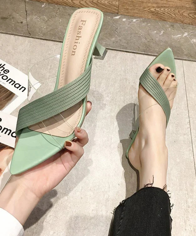 Sandales à talons pour femme ornées de zircon 1