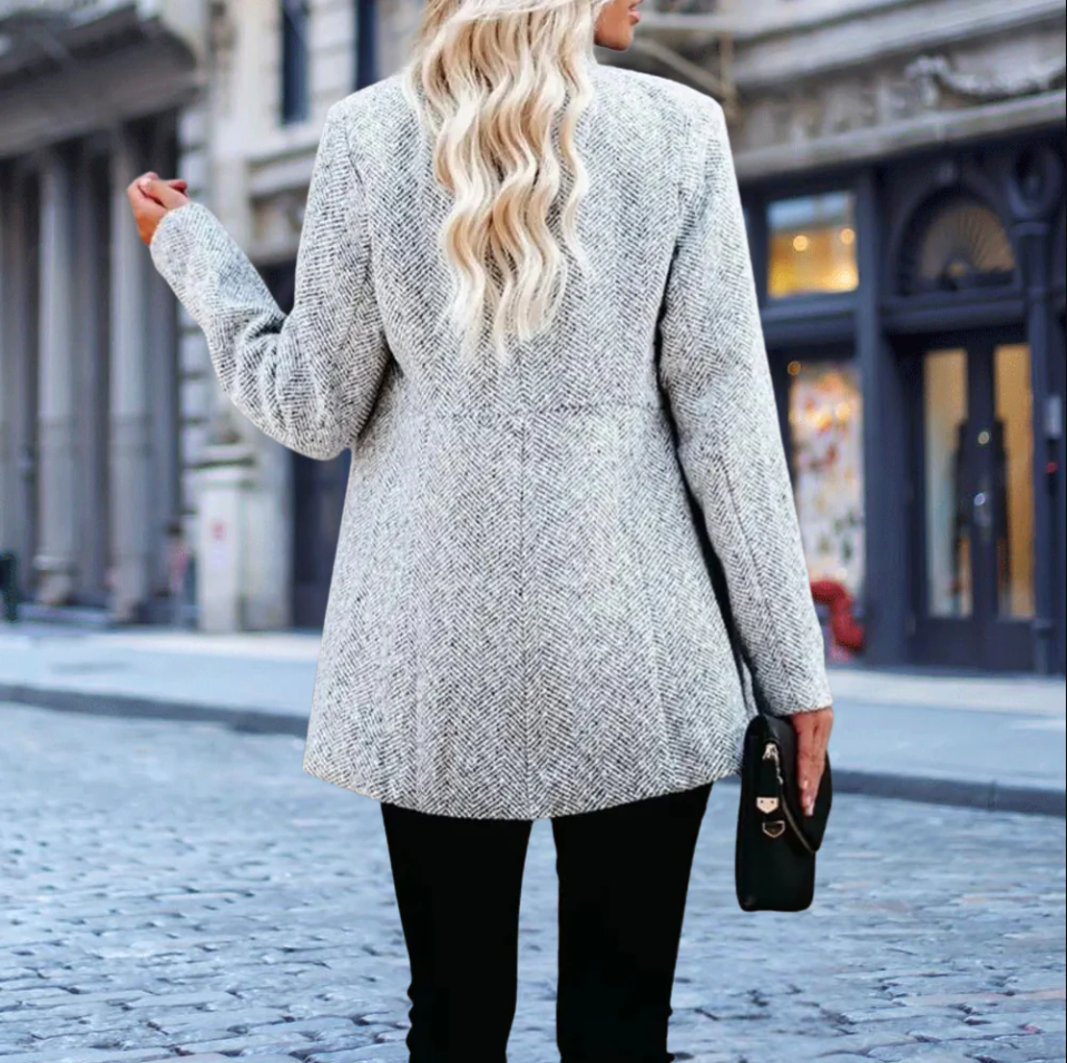 Blazer Femme Élégant Polyvalent en Tissu De Haute Qualité-6