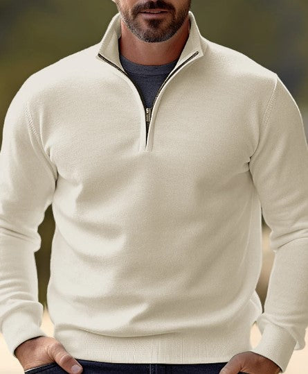 Variant image for Pull Homme Hiver Quart-Zipper Confortable-17