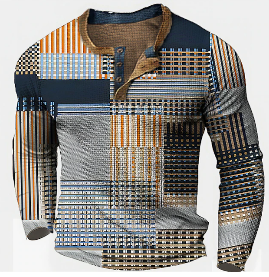 Pull Homme Hiver Maille Gaufrée 100% Coton Design Italien-1
