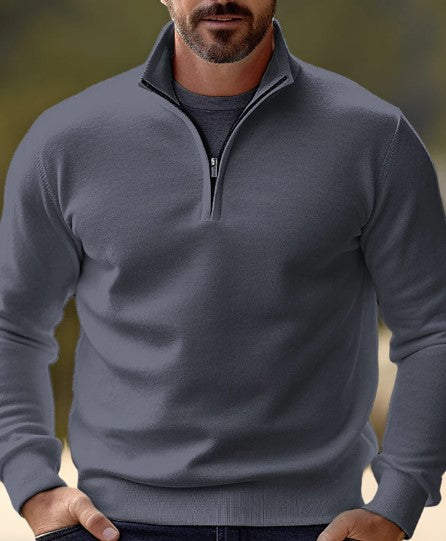 Variant image for Pull Homme Hiver Quart-Zipper Confortable-25