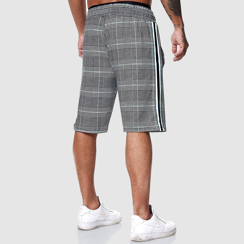 Short à carreaux pour hommes style décontracté 4