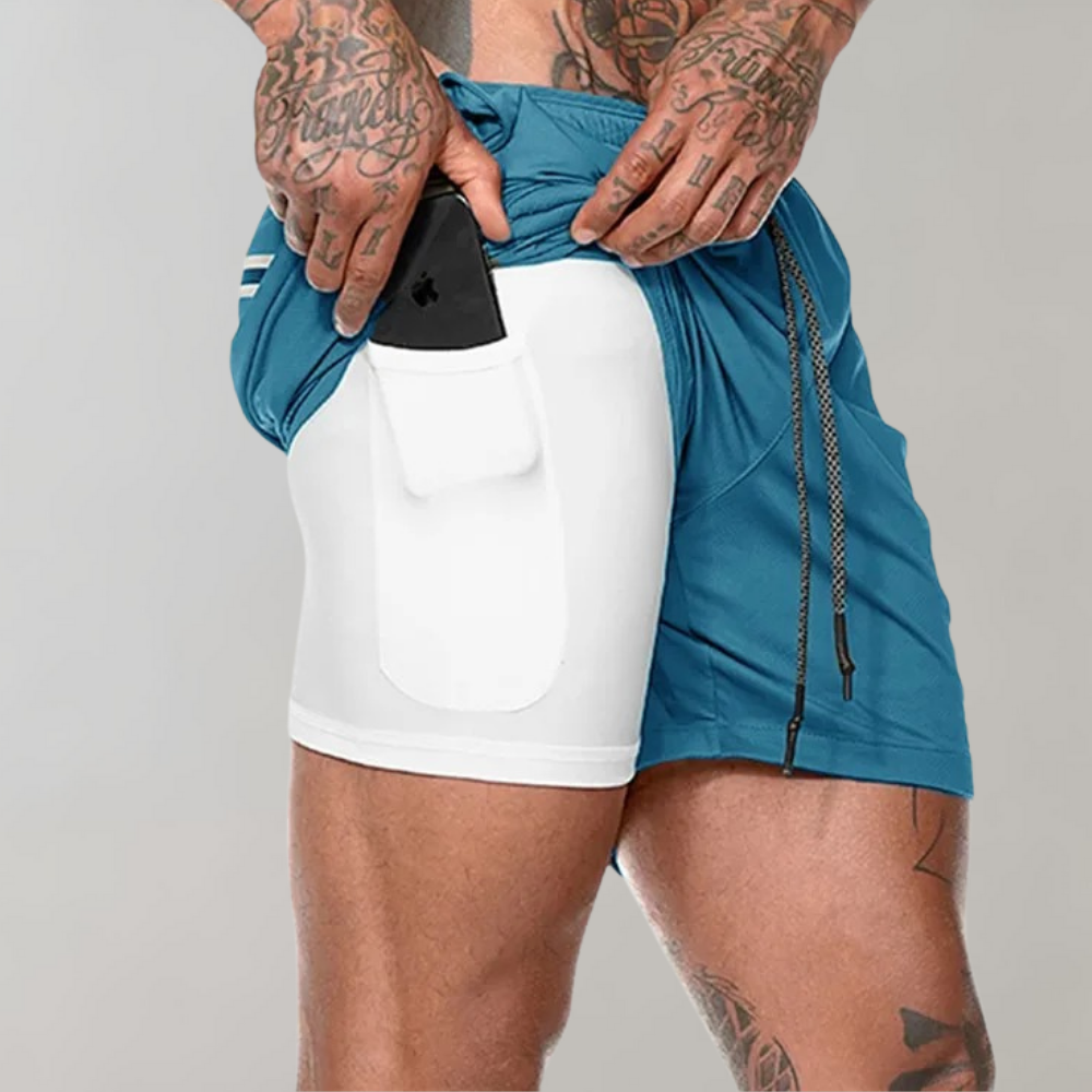 Short de Fitness Homme 2-en-1 Confortable 8