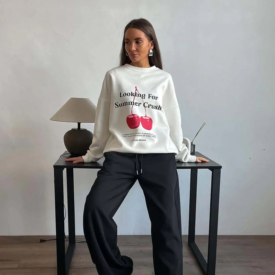 Sweat-shirt Graphique Oversize Femme 0