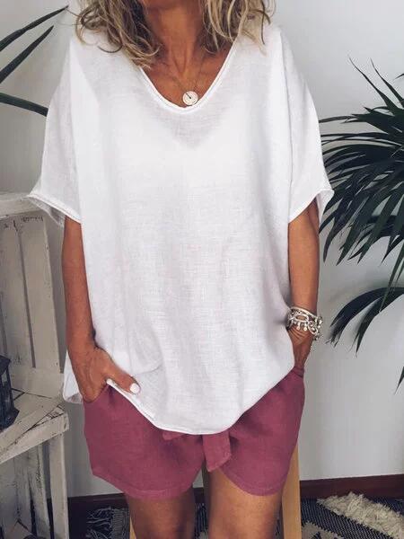 T-shirt Femme Surdimensionné Style Décontracté 3