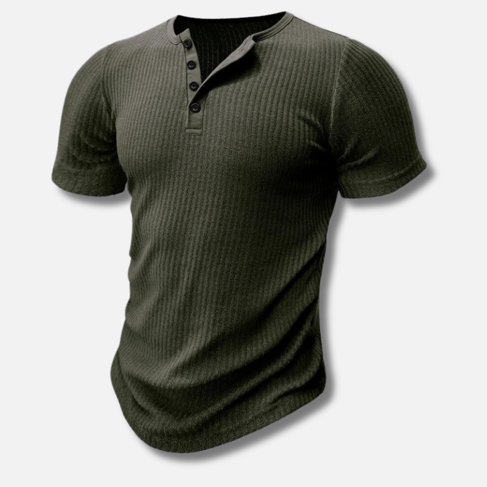 T-shirt Henley Ajusté pour Hommes 2