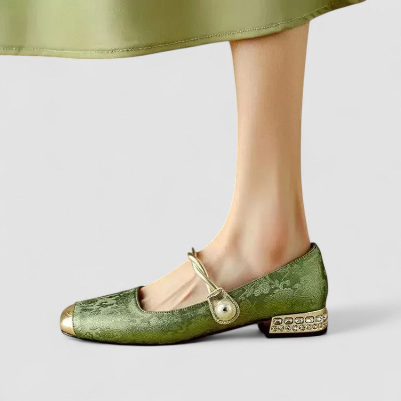 Talons Blocs à Bride Perlée pour Femmes 1