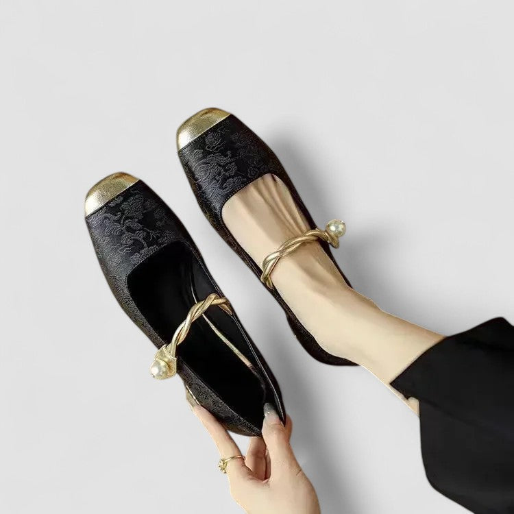 Talons Blocs à Bride Perlée pour Femmes 7