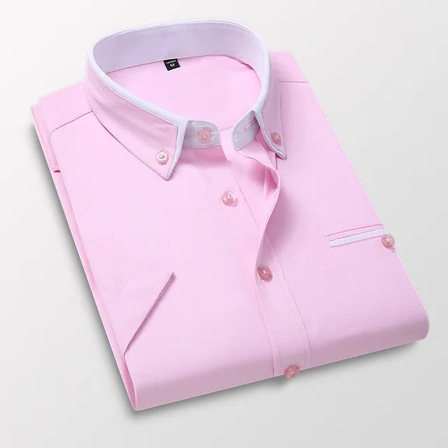 Chemise Homme Manche Courte en Coton Polyvalente 6