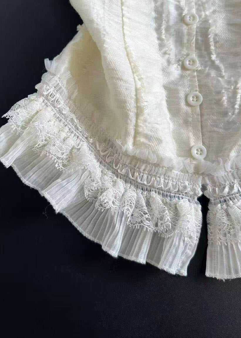 Top Femme Bretelles Spaghetti Patchwork Dentelle Estival 3