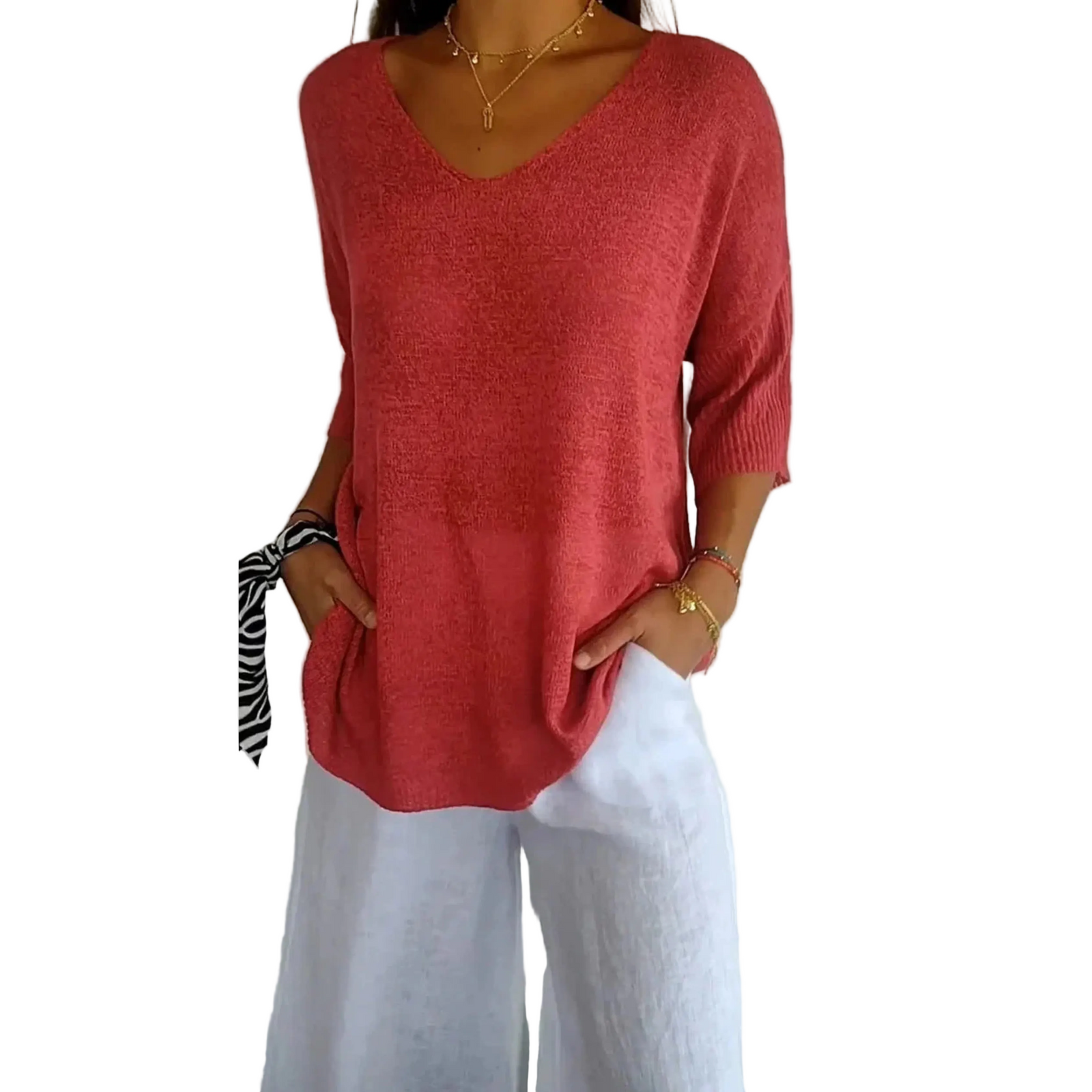Top Femme Décolleté V Polyvalent 0