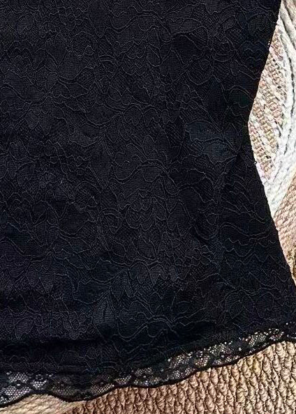Top Femme Dentelle Nœud Col Oblique Été 3