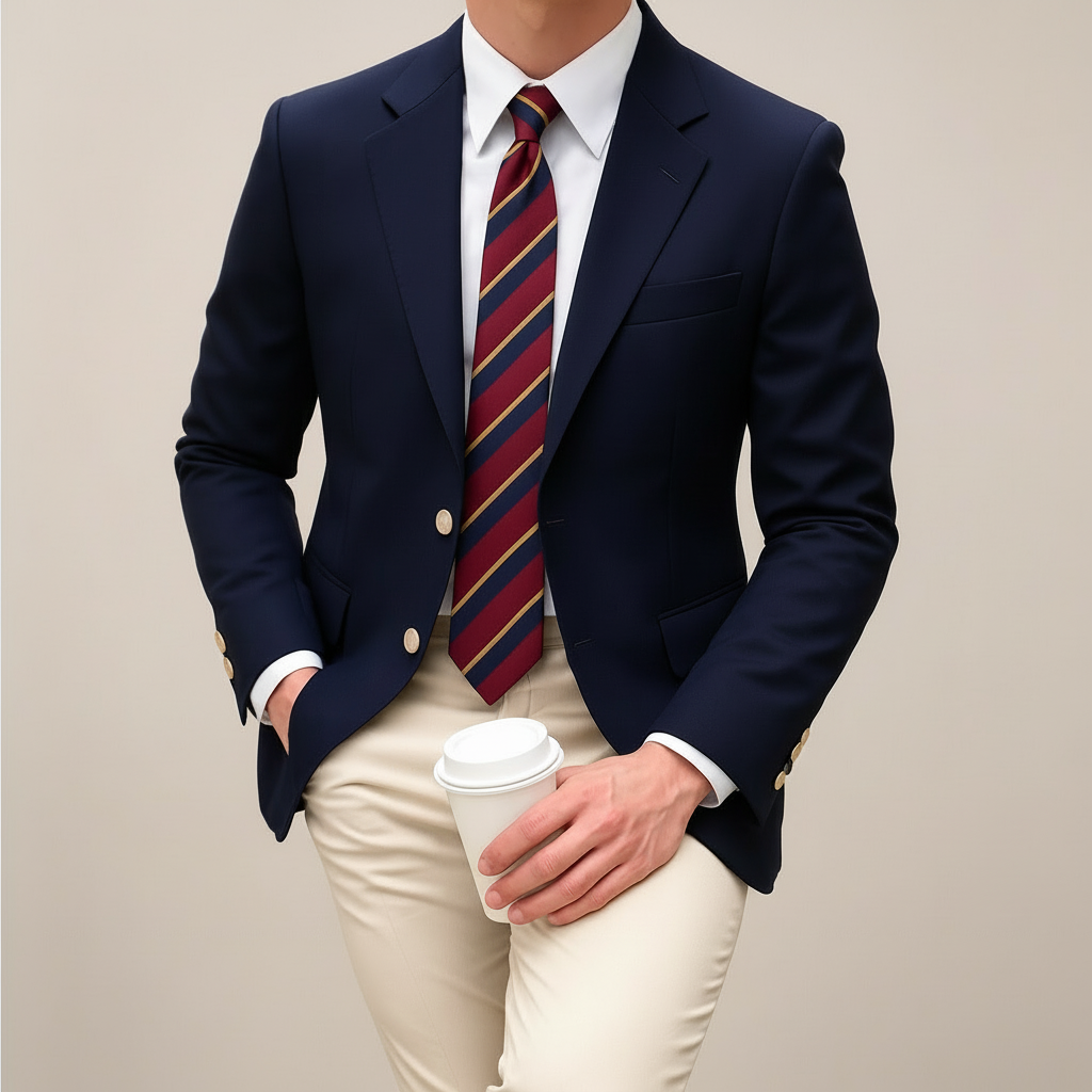 Veste Blazer Ajustée Printemps pour Hommes 1